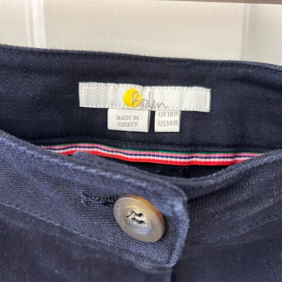 Boden Navy Blue Mini Chino Skirt Size 14 - Picture 2 of 6